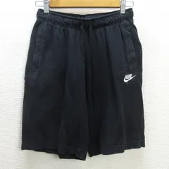G■ナイキ/NIKE ハーフパンツ/コットン【S】黒/men's/21【中古】■