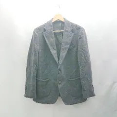 ◇ ⊇ SUIT SELECT スーツセレクト ウール混 チェック柄 長袖 ジャケット サイズAB4 ダークグレー系 メンズ E  【1503060040553】