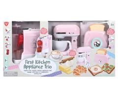 デラックス キッチン アプライアンス ピンク おもちゃ リアル ミキサー トースター ブレンダー 知育 創作 集中 手先 創造 発想 好奇心 プレゼント  Deluxe Kitchen Appliance Pink