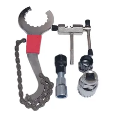 ＦＵＫＵＭＩＤＯ 自転車用 工具セット マルチ ツール 六角レンチ 工具 修理キット チェーンカッター ボトムブラケット スプロケット 7点 セット タイプD [7点セット タイプD]のサムネイル