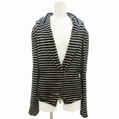 ジョルジオアルマーニ GIORGIO ARMANI SIMINT S.p.A ジップジャケット ブルゾン 長袖 ベロア ボーダー I42 L 紺 ネイビー /UO 1105 ■GY09のサムネイル