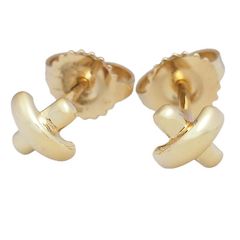 ティファニー TIFFANY&Co. クロス ステッチ ピアス K18YG 仕上済