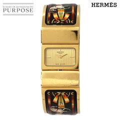 エルメス HERMES ロケ LO1 201 バングル ウォッチ ヴィンテージ レディース 腕時計 七宝焼き ゴールド クォーツ Loquet 90291272