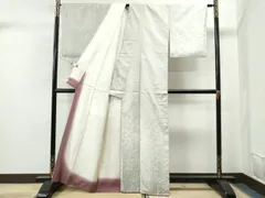 平和屋着物●訪問着　紬地　草花文　正絹　逸品　CAAS7024yc
