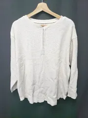 ◇ Θ ◎ ●未使用● Ungrid タグ付き ワッフル 長袖 Tシャツ カットソー サイズF アイボリー レディース メンズ E  【1507010004428】