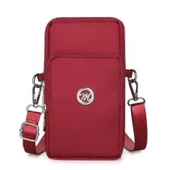 ☆ ワインレッド ☆ スマホポーチ pmysbag24 スマホポーチ ショルダー 縦型 ナイロン スマホポシェット スマホケース ミニショルダー お財布ポシェット ポーチ ポシェット ケース ショルダーバッグ ショルダーバック スマホ スマートフォン