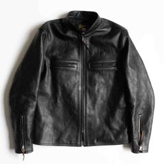 【美品】THE REAL McCOY'S BUCO【J-100 RIDERS JACKET】40 ホースハイド レザー ライダースジャケット ブラック ブコ マッコイ 25050458