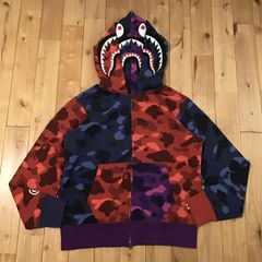 Crazy camo ダブル シャーク パーカー Mサイズ Double shark full zip hoodie a bathing ape BAPE エイプ ベイプ アベイシングエイプ