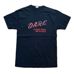 fruit of the loom D.A.R.E. Tシャツ Mサイズ ブラックT US古着 フルーツオブザルーム