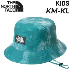 ノースフェイス 帽子 ハット キッズ ジュニア THE NORTH FACE ノベルティー キャンプサイドハット 子ども用 キッズ帽子 はっ水 あご紐付 アウトドア アクセサリー 紫外線対策 こども 男の子 女の子 バゲットハット バゲハ 青 ブルー