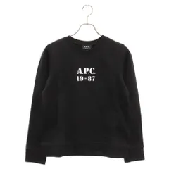 A.P.C (アーペーセー) Melissa Logo Sweatshirt プリントロゴ クルーネック スウェットトレーナー ブラック F27610のサムネイル