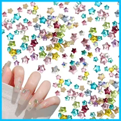 ネイルストーン 星 約150個セット 星 ネイルパーツ ストーン 3D 立体 ラ