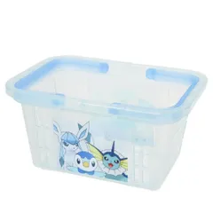 ポケットモンスター 卓上収納 ミニキャラバスケット クリア グラデーション ブルー＆ミント ポケモン ティーズファクトリー 小物入れ キャラクター グッズ 