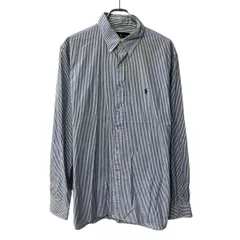 Ralph Lauren 長袖 ストライプシャツ XL～ ブルー ホワイト ラルフローレン ボタンダウン 長袖シャツ トップス 春物 a710-5461