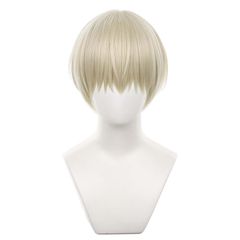 新品 梶蓮 コスプレ ウィッグ ライトゴールド ショート フルウィッグ アニメ キャラクター コスプレ用 変装 耐熱ウィッグ 専用ネット付き コミケイベント ハロウィン 学園祭 文化祭 舞台演出 仮装