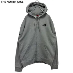 US規格 XL THE NORTH FACE Logo Embroidery Zip-up Hoodie ノースフェイス ALEXA STUDIO ジップアップ パーカー フーディー スウェット トレーナー 企業ロゴ 刺繍ロゴ 古着