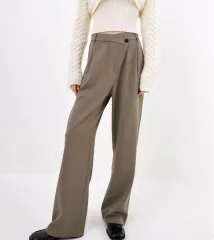 ZARA(ザラ) 女性用パンツ スラックス ワイドパンツ ハイウエスト S サイズ ( 55 )