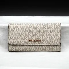 【正規新品】マイケルコース　三つ折り長財布　JET SET TRAVEL　シグネチャー　バニラ