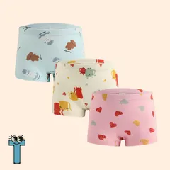 送料無料 Tセット 3枚セット キッズ ボクサーパンツ 女の子 女児 ガールズ 小学生 下着 パンツ ショーツ インナー 肌着 綿 快適 洗濯簡単 春夏秋冬 普段使い フィット 100cm 110cm 120cm 130cm 140cm 150cm
