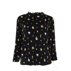 ドゥロワー Drawer フレアスカート タック 刺繍 シルク混 6524-299  