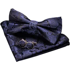 ハンカチ セット ボタン フォーマル カフス 蝶ネクタイ ビジネス ペイズリー柄 結婚式 メンズ 「ジェミギンズ プレゼント [JEMYGINS]