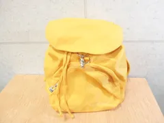 パクテージ paquetage リュック バックパック ロゴ刺繍 黄色 イエロー