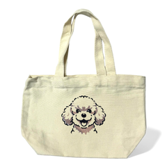トイプードルの刺繍トートバッグ3（小）