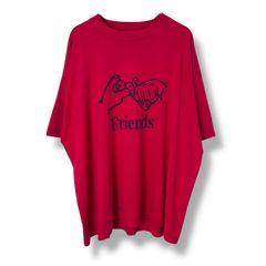 90s FRUIT OF THE LOOM "Friends" Print T-Shirt Made in USA 【XXXL】 90年代 フルーツオブザルーム プリントTシャツ アメリカ製 USA製 シングルステッチ ビッグサイズ