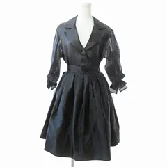 フォクシー ブティック FOXEY BOUTIQUE セットアップ シャツ スカート シルク シフォン 40 黒 1128 ■GY09のサムネイル