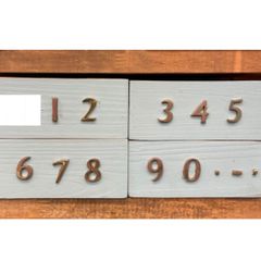 23mm LETTER GOLD　文字　数字　アルファベット　好きな番号【8個セット】お選びください。
