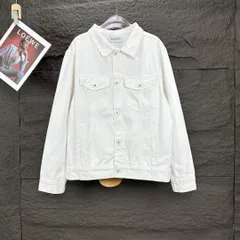 【本日限定特価】Lanvin メンズ＆レディース デニムジャケット パームツリー 刺繍 ホワイト M-2XL [本日特価|新品未使用品]-WTO輸入1