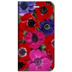 iPhone17 iPhone16  他 手帳型 ケース アネモネ ★ iPhone SE 8 13 12 他 iPhone各機種対応可能 スマホケース ★ 5r