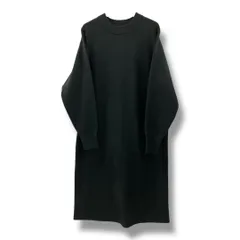 【新品未使用】UNIQLO ユニクロ スフレヤーン ワンピース ニットワンピ  長袖 ストレッチ ロング サイズL ブラック 秋 レディース ゴーゴー古着久喜倉庫店 No.86