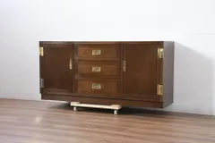 ★事前問合せ必須★ カリモク家具 karimoku domani ドマーニ Morganton モーガントン ヒッコリーブラウン サイドボード 中古 超美品 ほぼ新品 収納棚 戸棚 引き出し サイドキャビネット リペア+発送まで3週間前後 R-081833