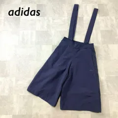 adidas 2WAY サスペンダー付き ハーフ パンツ トレフォイル ネイビー