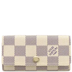 ルイヴィトン LOUIS VUITTON キーケース ミュルティクレ 4 ダミエアズールキャンバス ダミエアズール ゴールド金具 4連 鍵入れ 白 グレー  N60020 TH2059【中古】