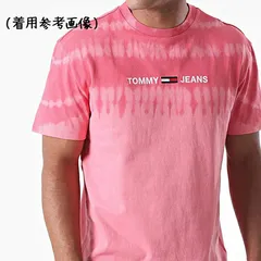 TOMMY JEANS トミージーンズ 半袖 タイダイ Tシャツ 刺繍ロゴ Rosey Pink (st1)