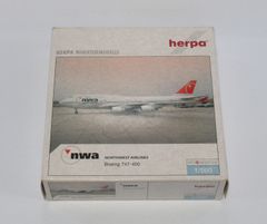 herpa 1/500 B747-400 ノースウエスト航空 N661US 510936【D】pxt062324m