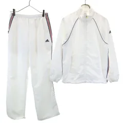 adidas アディダス ジップジャケット 上下 セットアップ M ホワイト系 メンズ 古着