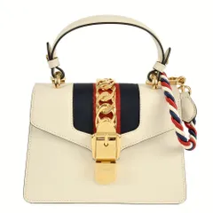 グッチ GUCCI シルヴィ ハンドバッグ 2WAY レザー 470270 ホワイト トップハンドル レディース【中古】