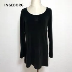 INGEBORG インゲボルグ ブラック ベルベット風 長袖 チュニック 9