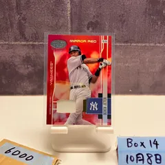 2003 Donruss Leaf Certified Materials Derek Jeter 021/250 NEW YORK YANKEES Mirror Red Game-Used Base カード