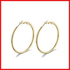 レディース ステンレス フープ アレルギー対応 k18金 リングピアス ゴールド ピアス シルバー ピアス 大きめ 中空 FOCALOOK 軽い 人気 おしゃれ