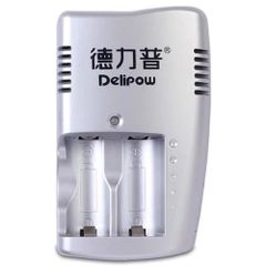 デリパワー CR123A 3V リチウム専用充電器 800-0117 シルバー Delipow CR123A 3V lithium charger 800-0117 silver