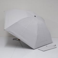 サンバリア100 完全遮光折日傘 USED美品 2段 フリル フロストグレー