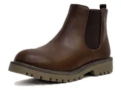 North Date スノーブーツ サイドゴアブーツ スパイク 保温 防滑 防寒 氷雪 3e 冬(ダークブラウン）