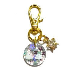 シマエナガのミニキーホルダー　ハンドメイド　レジン