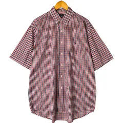 古着 ラルフローレン Ralph Lauren BLAKE 半袖 ボタンダウン チェックシャツ メンズXL相当/eaa544781