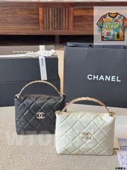 【今日WTO】Vintage Chanel 25s Handle Bento Bag - ヴィンテージ シャネル 25s ハンドル ベントバッグのんびりした高級感、ハンドルデザインが魅せる大人のエレガンス～送料無料-WTO輸入2-ZE78
