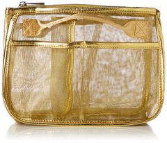[カシュカシュ] メタリックチュールバッグインバッグ バックインバック メッシュ 01-00-68300 GD [GD]